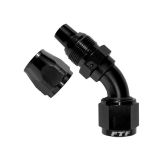 FTF Hose End Swivel Cutter Style 45° An20 Black image 1