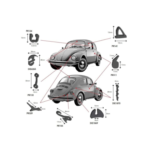 Rubber Kits - VW Beetle (1953 - 1957) image 1